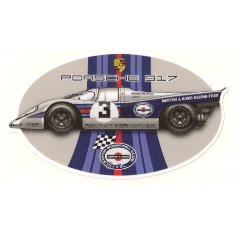 PORSCHE 917 MARTINI N°3  Sticker UV 120mm x 68mm