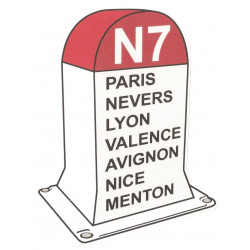 " N7 Nationale 7 "  Sticker UV 80mm x 60mm