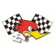 " DUCK " Chequered  Sticker UV 122mm x 65mm