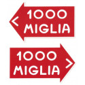 1000 MIGLIA  laminated decal 75mm x 45mm ( pair )