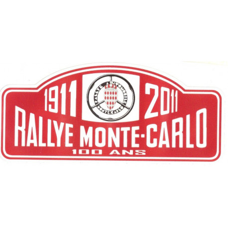 RALLYE MONTE CARLO 100 ANS  Sticker UV 120mm x 65mm