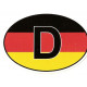 GERMANY  Motor cycle Sticker UV 75mm x 50mm