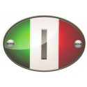  " I "  ITALIAN   Sticker car 120mm x 80mm