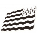 BREIZH / Bretagne Flag Sticker droit vinyle laminé