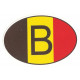 Belgium Motocycle Sticker UV 75mm x 50mm
