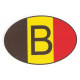   Belgium Motocycle Sticker UV 75mm x 50mm