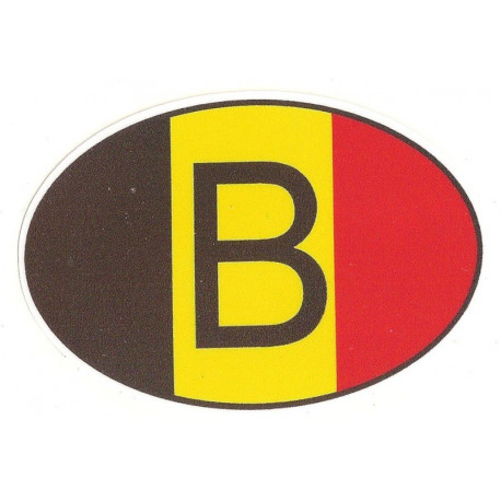 Belgium Motocycle Sticker UV 75mm x 50mm
