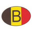 Belgium Motocycle plate Sticker 75mm x 50mm