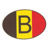 BELGIQUE plaque motocyclette  Sticker  75mm x 50mm