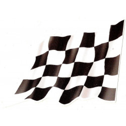 Chequered  Sticker UV 75mm x 60mm