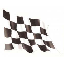 Chequered  Sticker UV 75mm x 60mm