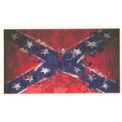 CONFEDERATE Flag Sticker UV 75mm x 40mm