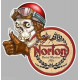 NORTON  Sticker Skull gauche