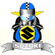  SUZUKI Biker Sticker 80mm x 60mm