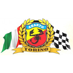 ABARTH   Sticker UV   120mm x 60mm  