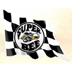 DODGE Super Bee Flag Sticker UV 75mm  