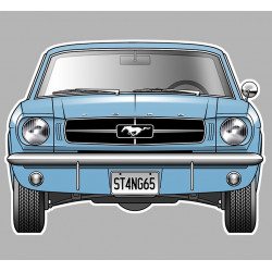  FORD MUSTANG" Johnny Hallyday Monte carlo 1967" Sticker UV 75mm x 55mm   