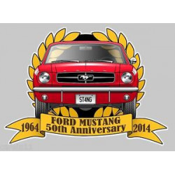  FORD Mustang 1965 Sticker UV 75mm x 55mm   