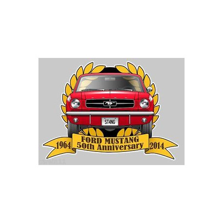  FORD Mustang 1965 Sticker UV 75mm x 55mm   