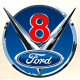 FORD V8 Sticker UV 75mm   