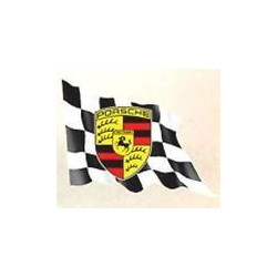  PORSCHE  Flag Sticker  UV 75mm