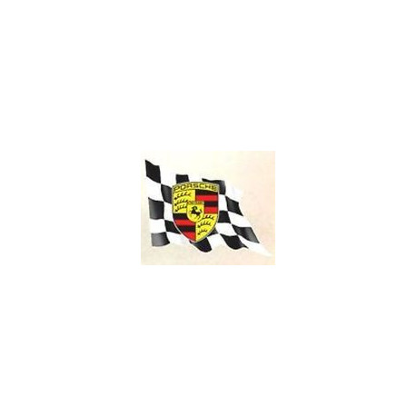  PORSCHE  Flag Sticker  UV 75mm