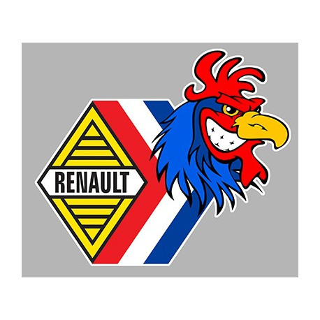  RENAULT  COQ Sticker UV 78mm x 68mm                           