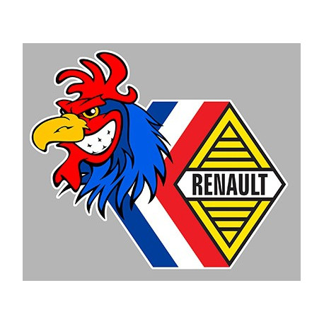  RENAULT  COQ Sticker UV 78mm x 68mm                           