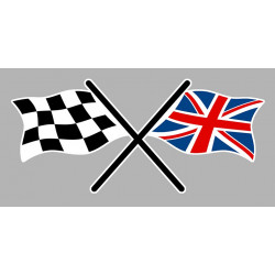 UK Chequered  right laminated decal