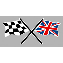  ITALIAN Chequered  Sticker UV 75mm 