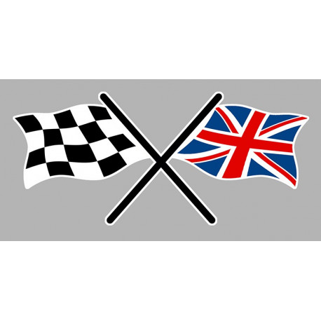  ITALIAN Chequered  Sticker UV 75mm 