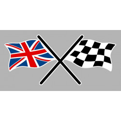 UK Chequered  left Laminated decal