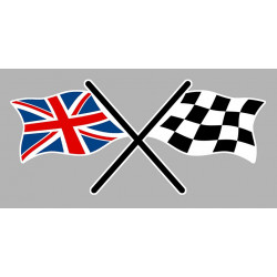 UK DAMIER  Sticker gauche vinyle laminé