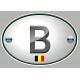  Belgium Motorcycle plate  Sticker 3D UV 75mm x 50mm