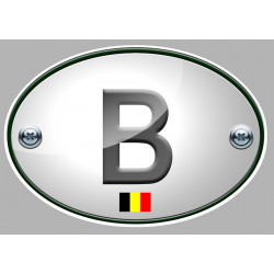   BELGIQUE Plaque Motocyclette Sticker 3D UV 75mm x 50mm