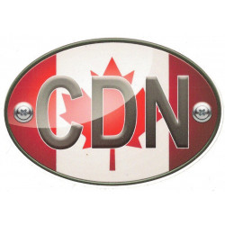   CDN  Canada plaque auto Sticker  120mm x 80mm