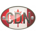 CDN  Canada plaque MOTO Sticker   75mm