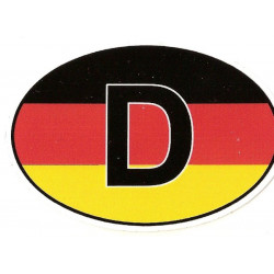 " D " GERMANY AUTO Sticker  120mm x 50mm