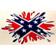 CONFEDERATE spash Sticker UV 75mm x 40mm