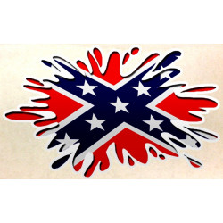 CONFEDERATE spash Sticker UV 75mm x 40mm