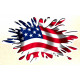 USA Splash Sticker UV 75mm x 40mm