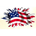 USA Splash Sticker vinyle laminé