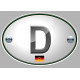   ALLEMAGNE Motocycle Sticker 3G UV 75mm x 50mm