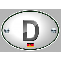   ALLEMAGNE Motocycle Sticker 3G UV 75mm x 50mm