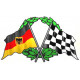  GERMANY Race  Sticker UV 120mm x 70mm