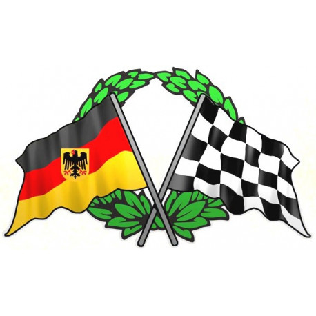   ALLEMAGNE Race  Sticker UV 120mm x 70mm