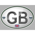 GB Car plate Sticker  75mm x 50mm