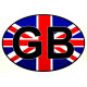  UK Bike  Sticker  UV 75mm x 50mm