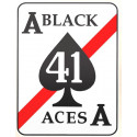 BLACK ACES 41  Sticker vinyle laminé