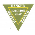 " DANGER " Ejection Seat laminated decal